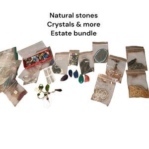 Gemstone and natural stone and crystal  Collection assorted estate sale lot